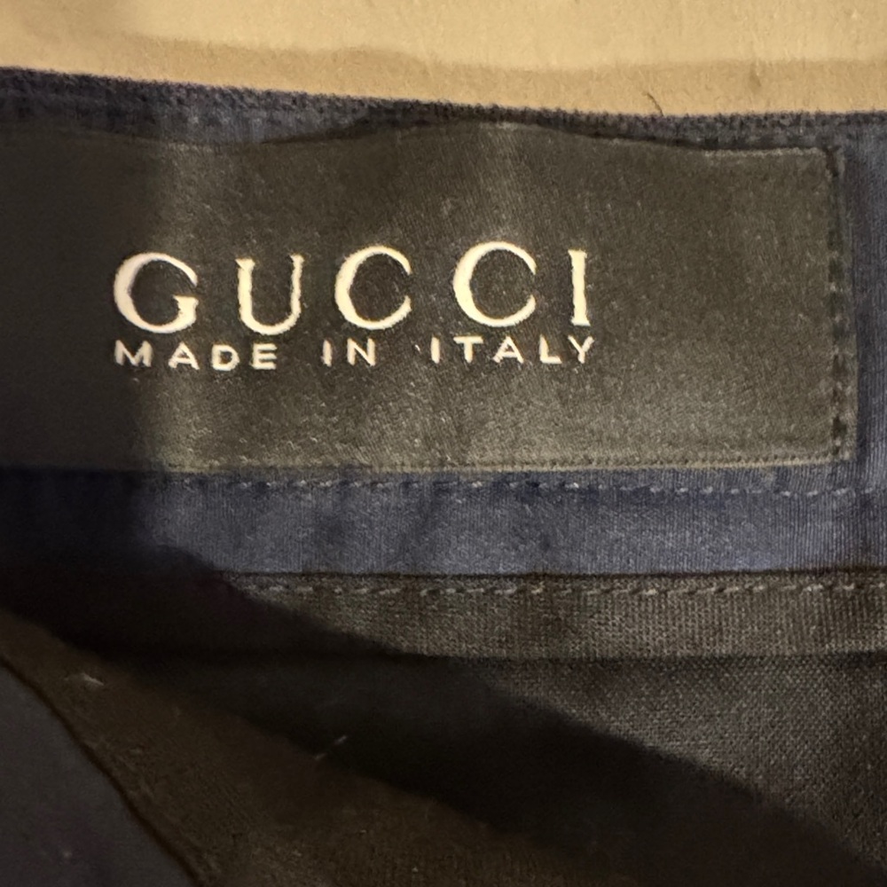 Gucci Dark Blue Cropped Trousers